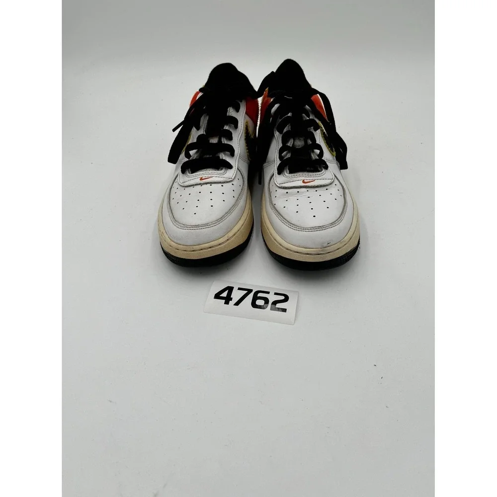 Nike Air Force 1 Low LV8 DD9530-100 Sneakers Kids 6.5Y White Orange Leather